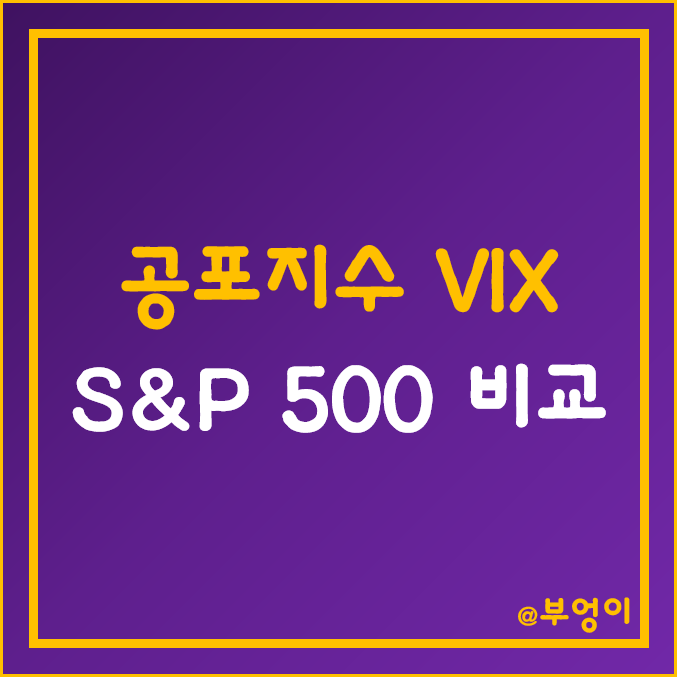 변동성 지수 및 S&P 500 흐름 (VIX지수 & 공포지수)