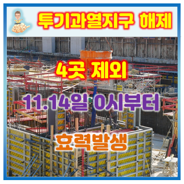  규제지역 서울 및 연접 4곳 외 모두 해제 (국토부 보도자료)