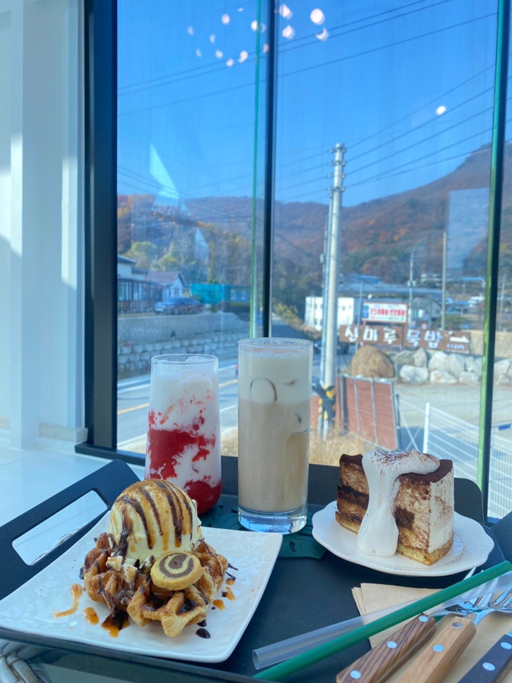  강화도 디저트 맛집 모모카페 크로플이 맛있어