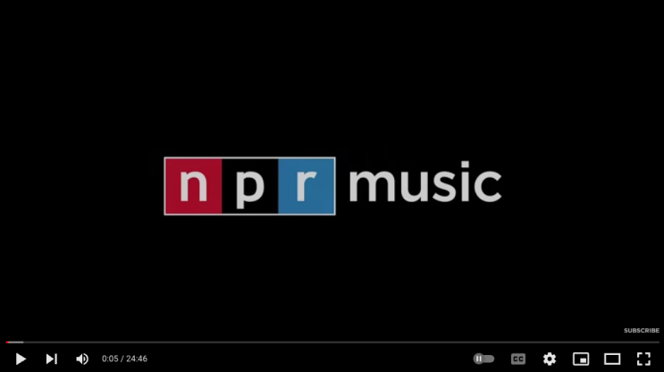  유튜브 / NPR music tiny desk concert, 소규모 콘서트 집관 가능