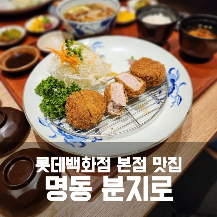 롯데백화점 분지로 - 돈카츠가 맛있는 명동 맛집 추천 내돈내산