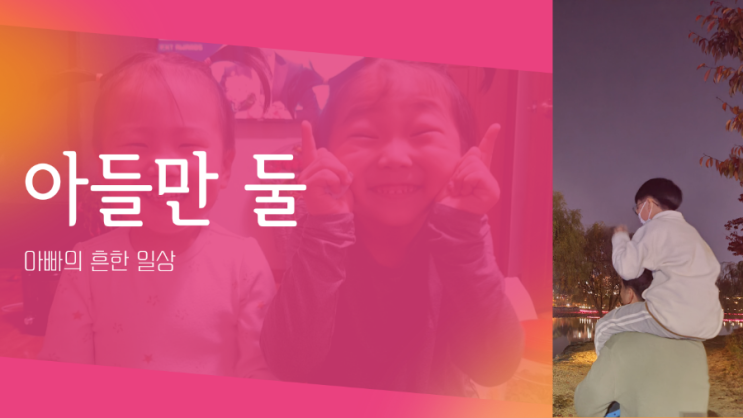  아들 둘 뿐인 아빠의 흔한 일상