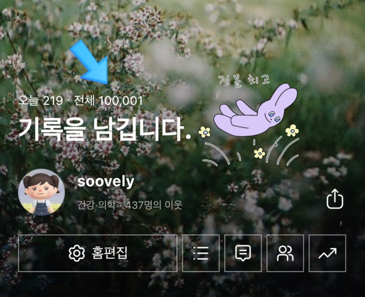  블로그1년운영 토탈방문자 10만달성