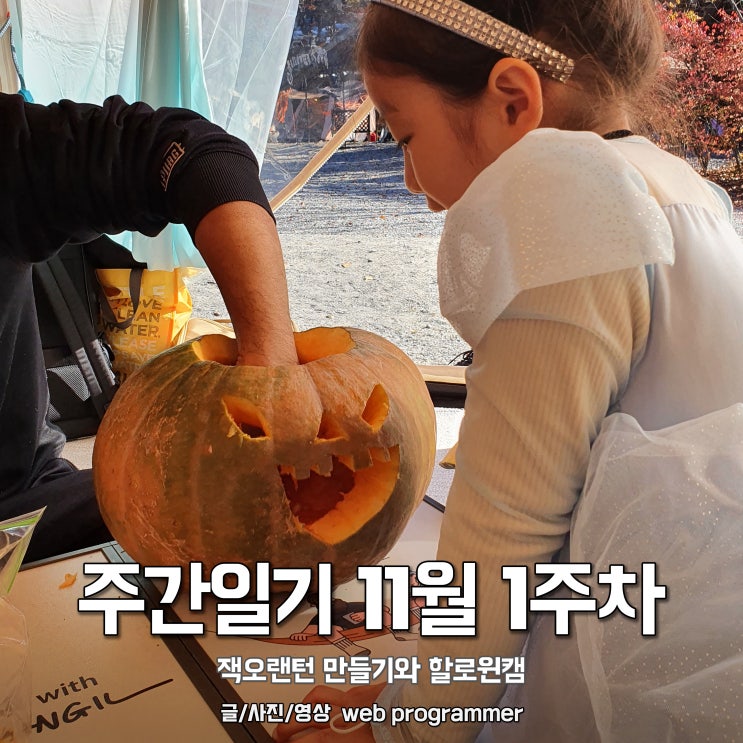 주간일기 11월 1주차, 잭오랜턴 만들기와 할로윈캠 주간일기 11월 1주차, 잭오랜턴 만들기와 할로윈캠