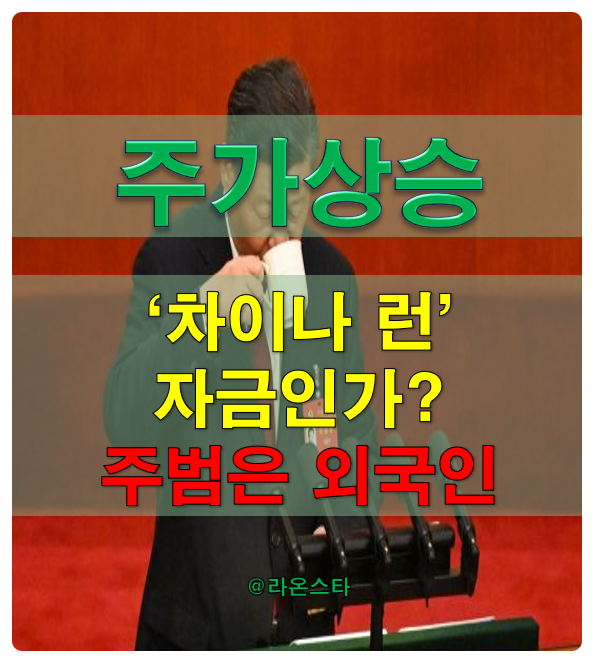 [주가지수] '차이나 런' 자금은 정말로 한국 시장으로 들어왔는가?...주가 상승의 주범은 외국인이다.