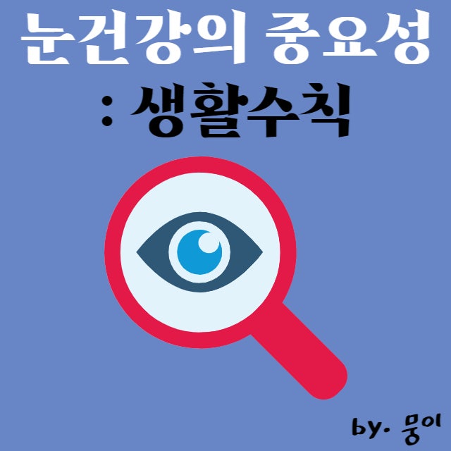  눈건강의 중요성/생활수칙
