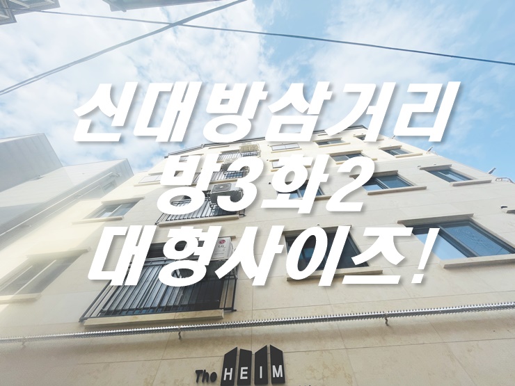  신대방삼거리역 신축 빌라, 남향에 사이즈도 넓은 집