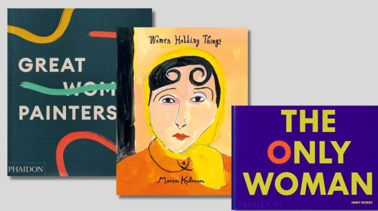 여성의 작품은 결코 완성되지 않습니다: 여성을 보여주는 3개의 예술 서적.