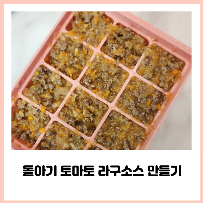 돌아기 이유식 토마토 라구소스 만들기, 보관방법 : 네이버 블로그