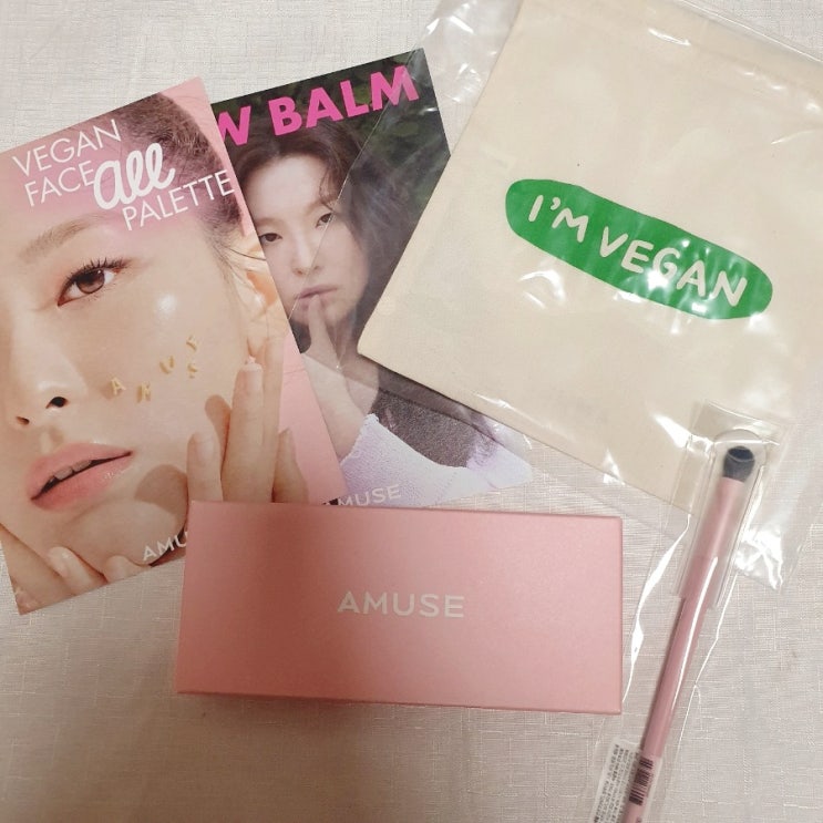  내돈내산 _ 어뮤즈 비건 페이스 올 팔레트 02피치 글로우 리얼후기:) 어뮤즈 팔레트 발색