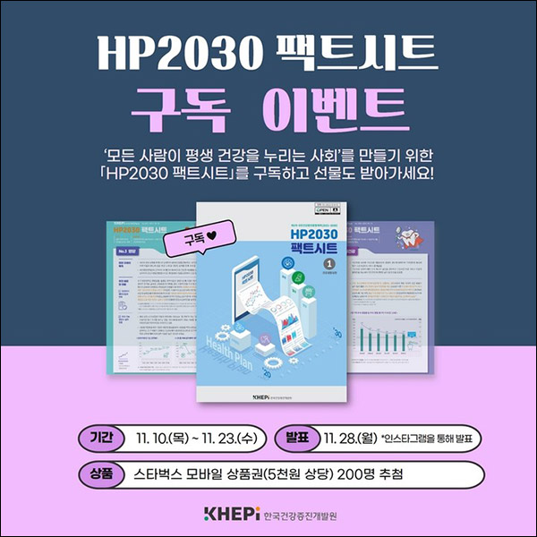 HP2030팩트시트 구독 이벤트(스벅 5천원 200명)추첨 HP2030팩트시트 구독 이벤트(스벅 5천원 200명)추첨