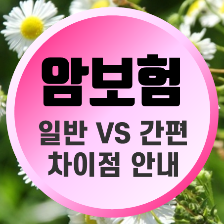  일반암과 간편암보험, 어떤 차이점이 있을까?