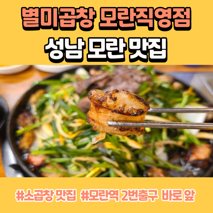  성남모란맛집, 야탑곱창 잡내 없는 별미곱창 모란직영점