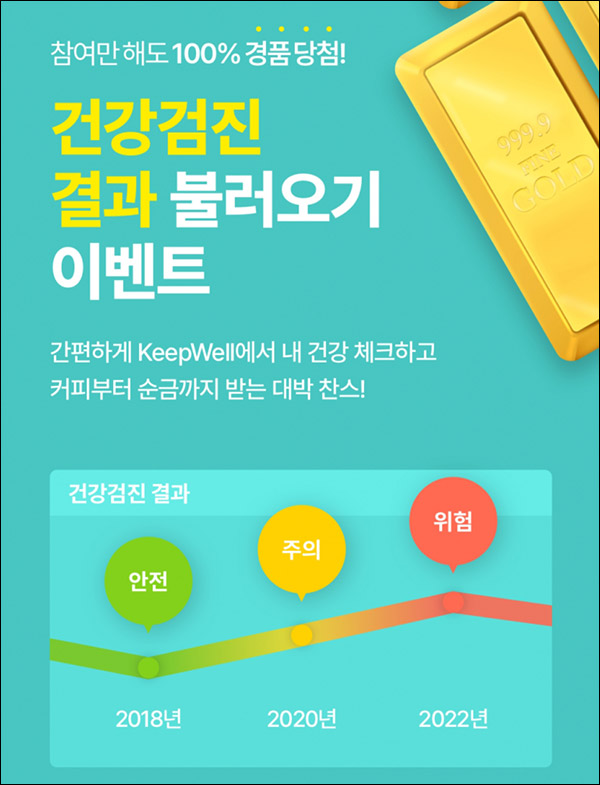 킵웰 건강검진결과 불러오기이벤트(스벅 100%)전원증정