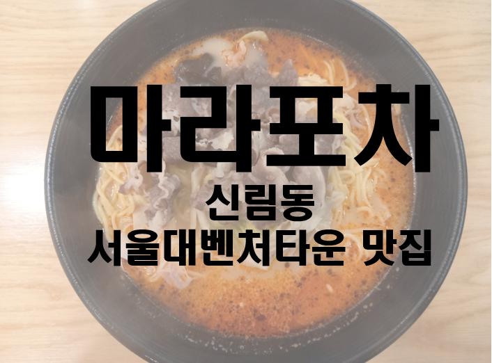  신림 서울대 벤처타운역 마라탕 맛집 마라포차
