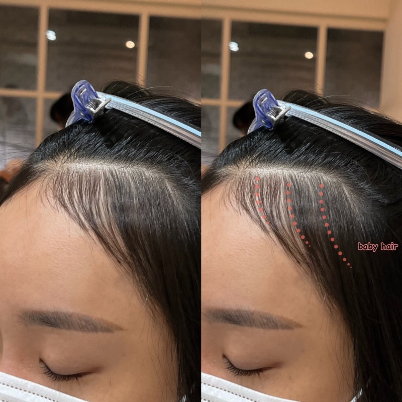 부산 전포동 서면 헤어살롱, 부산 브러싱 펌용 M자형 이마커버, '엉덩이머리, 이마라인 보정' _ 태희 얼굴형에 따른 다양한 브러싱! 2