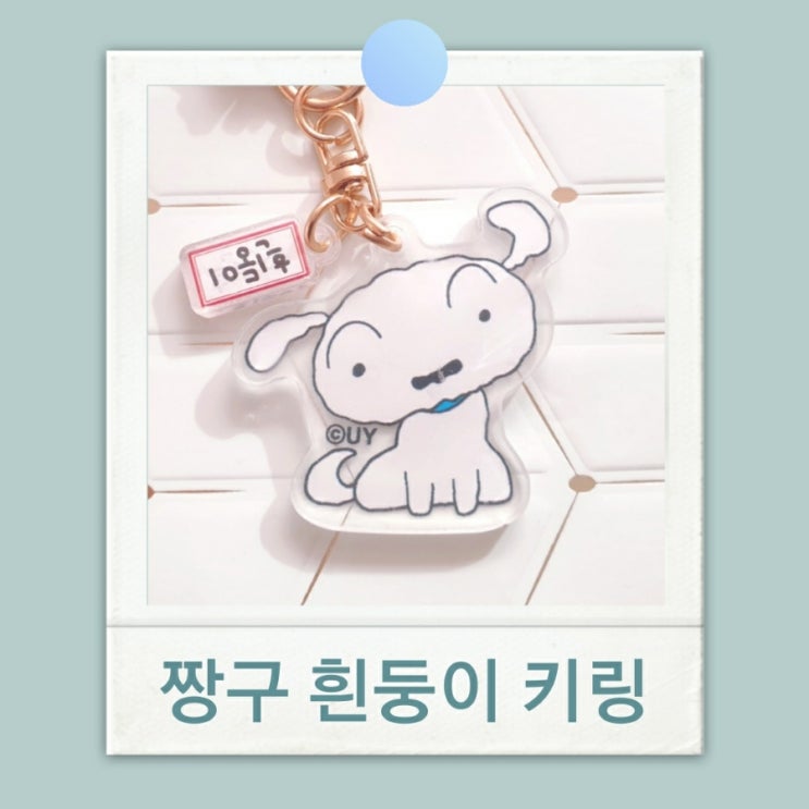  [짱구 크레용 신짱] 램덤 마이키링으로 흰둥이 키링 뽑았어요