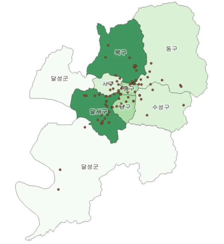  대구경북 전통시장 지난 10년간 도보 생할권역 인구 급감