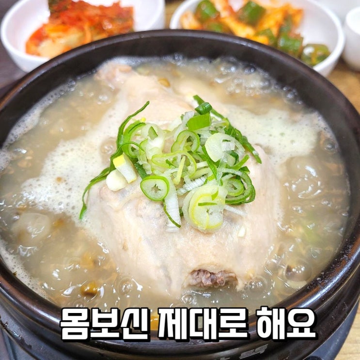  부천삼계탕맛집 원미동 덕화 한방삼계탕 한 방 오리에서 몸보신했어요