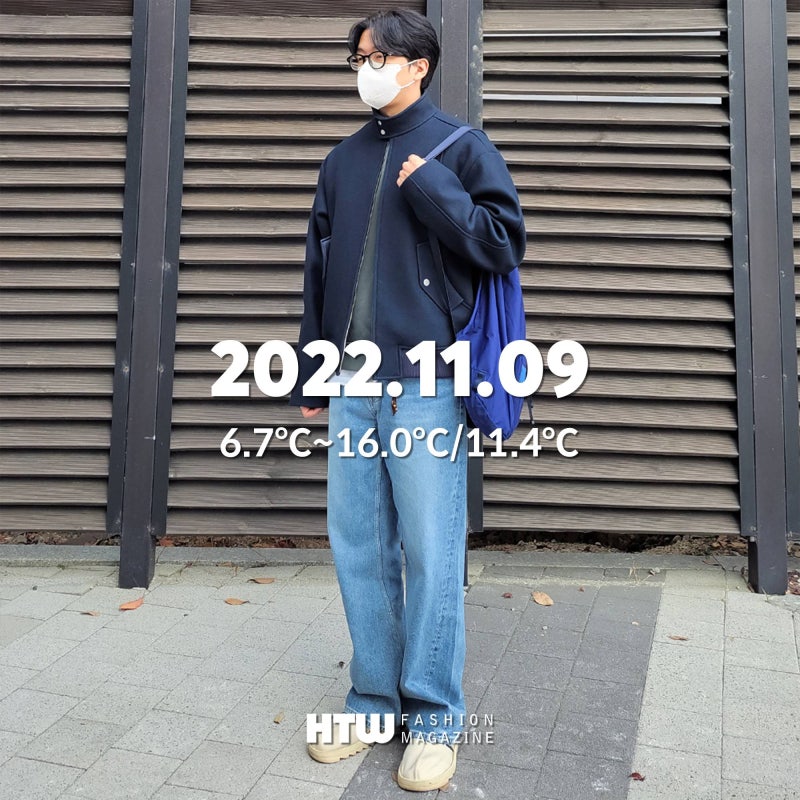 데호 데님팬츠,리복 비트닉,블랭코브 크로스백,메종키츠네 맨투맨