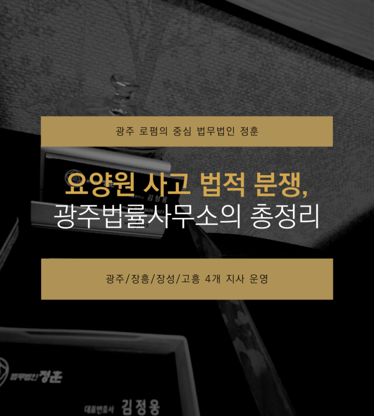  요양원 사고 법적 분쟁, 광주법률사무소의 총정리