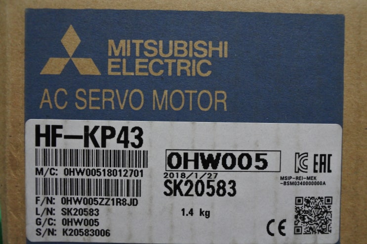 [판매중] 신품 미쯔비시 서보모터 HF-KP43K 판매합니다. ※별도 키 가공 제품※
