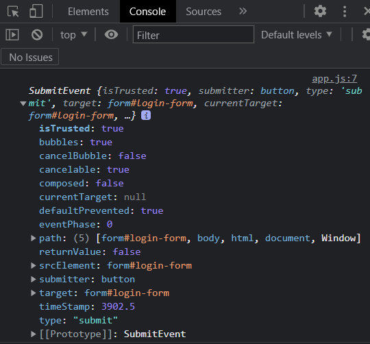 자바스크립트 Submit 사용하여 value값 얻기. // addEventListener 이해 : 네이버 블로그