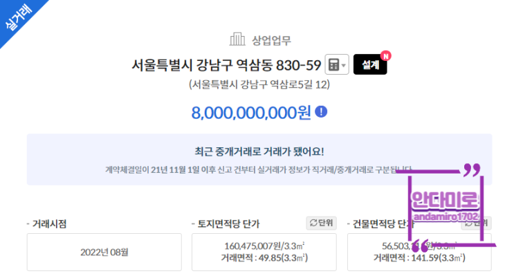  강남역 먹자상권 인근 신축건물이 계약되었습니다.