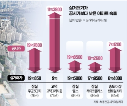 집값 떨어졌는데 종부세 저항 커지나... 공시가 11억 , 매매 9억