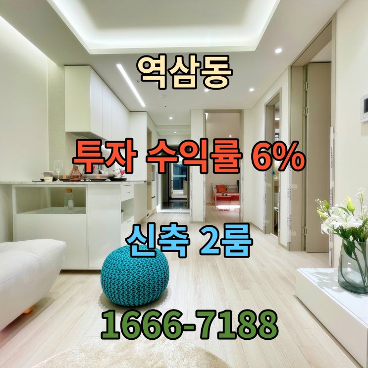  역삼동 투자수익률6% 에이트 신축 2룸 정보