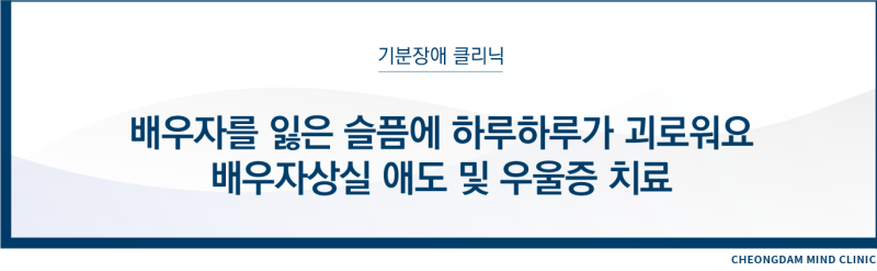 나는 매일 배우자를 잃은 슬픔을 느낀다. 사별 및 우울증 치료 – 충남 예산 아산 홍성 천안 배우자 상실 우울증 치료