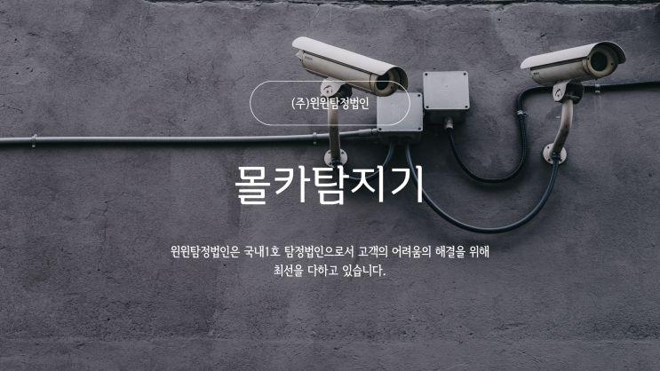  몰카탐지기 도청탐지를 알아보고 계신가요? (주)윈윈탐정법인과 함께하세요.