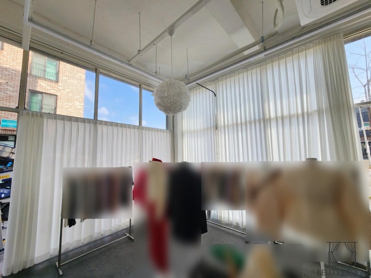  용인 분당커튼 판교 옷가게 카페 쉬폰 차르르커텐 추천 피팅룸 ok
