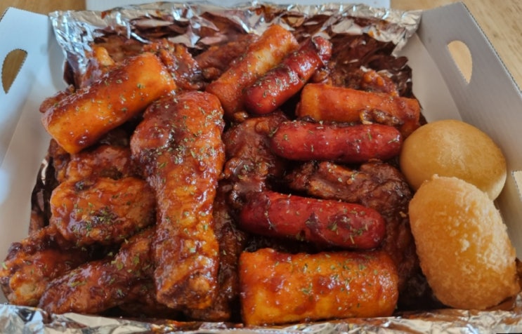  BBQ치킨 신메뉴:: 자메이카 소떡만나 치킨 솔직한 후기
