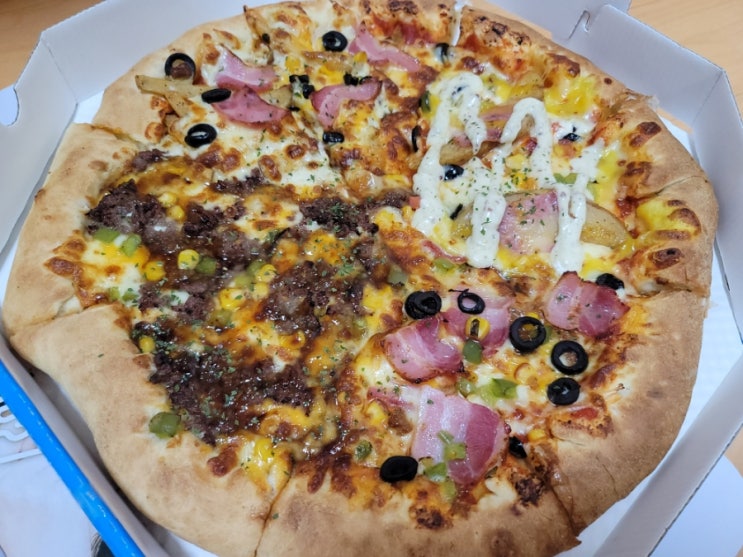  도우가얇고 맛있는피자 반올림피자(광고아님,내돈내산)