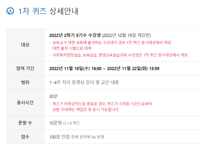  [평생교육사 1~4주차] 1차 퀴즈