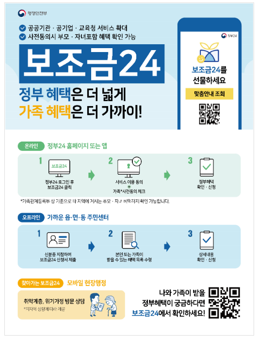 오는 연말부터 공공기관·교육청 혜택까지 보조금24에서 확인 가능 오는 연말부터 공공기관·교육청 혜택까지 보조금24에서 확인 가능