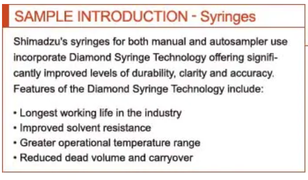  Syringes for AOC-20i/20s / Shimadzu GC's Syringe / GC 시린지 / 시마즈 GC 시린지 소모품
