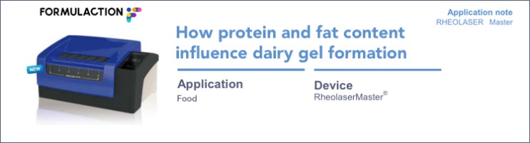 점탄성(RHEOLOGY) 분석기 - Dairy products analysis