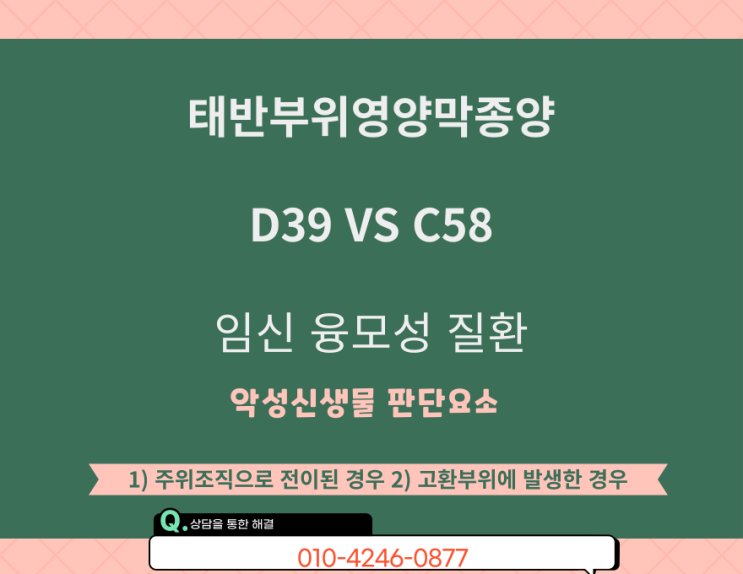  D39.2 태반부위영양막종양의 암진단비 인정가능한 경우