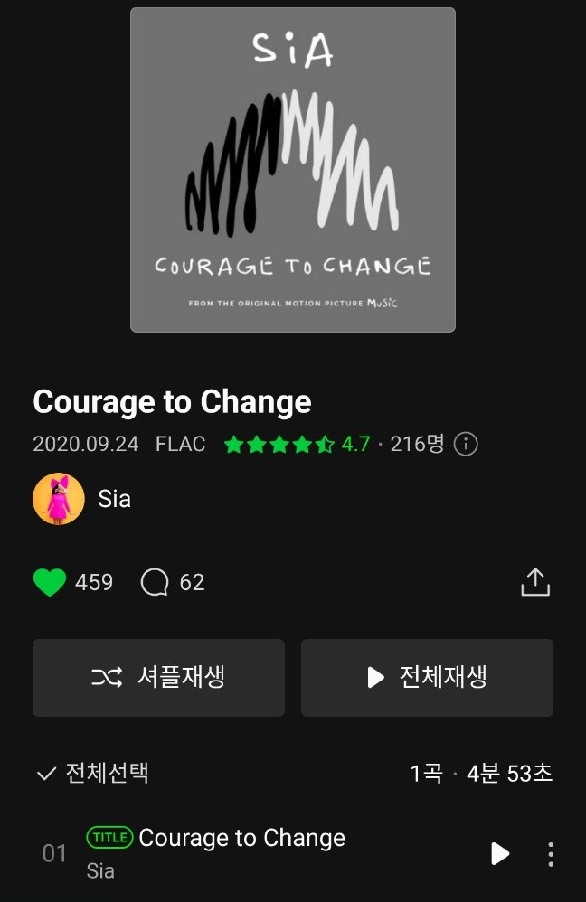  Courage to Change 시아