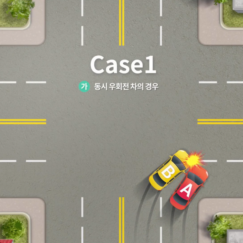 [차 대 차] 2개 차로 동시 '좌회전' 사고와 '우회전' 사고 각각의 기본 과실비율이 다르다?! 관련 이미지 2
