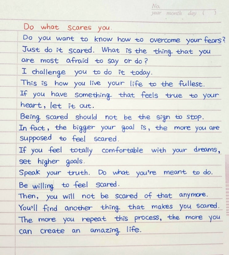  Do what scares you.
