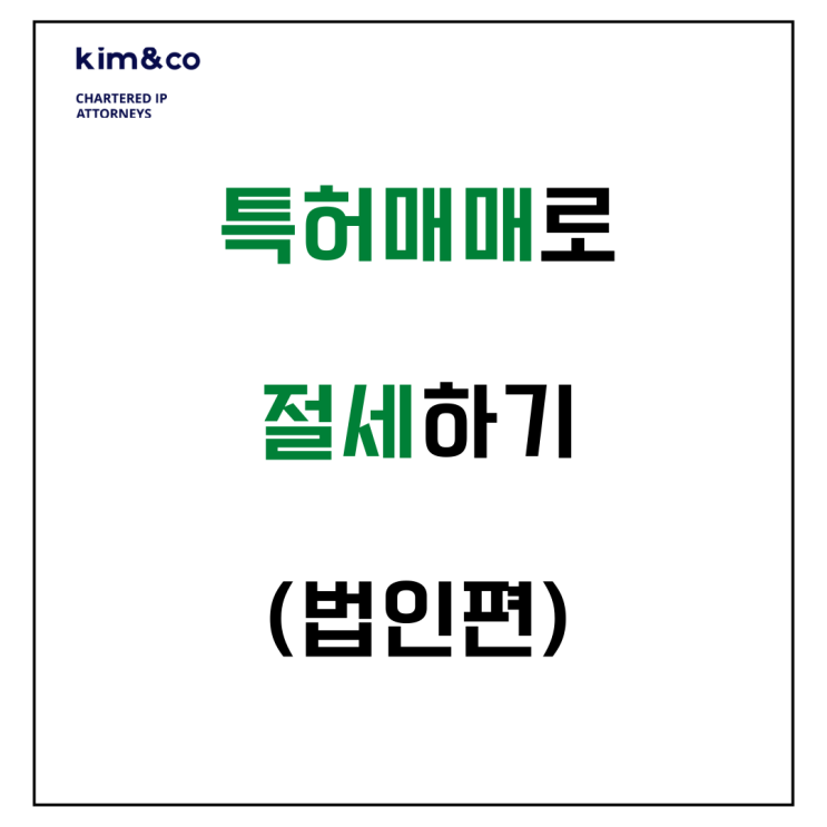 특허매매로 절세하기 (법인편) Feat 가지급금처리