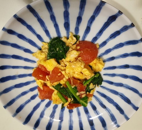 아침식사로 토마토 계란볶음 초간단 식사