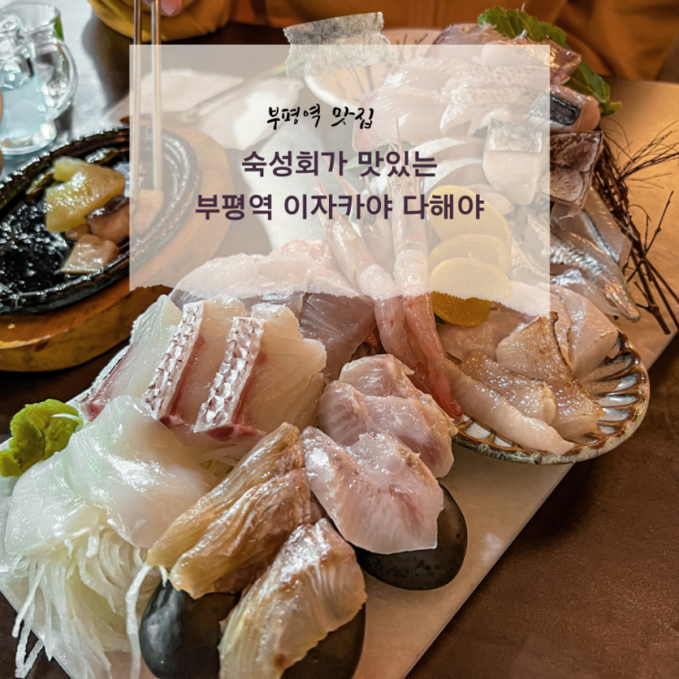  부평역 맛집 / 숙성회가 맛있는 부평역 이자카야 다해야