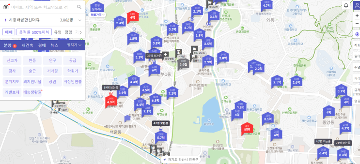 [아파트 분석기] 경기도 안산시 단원구 선부동 공작한양아파트