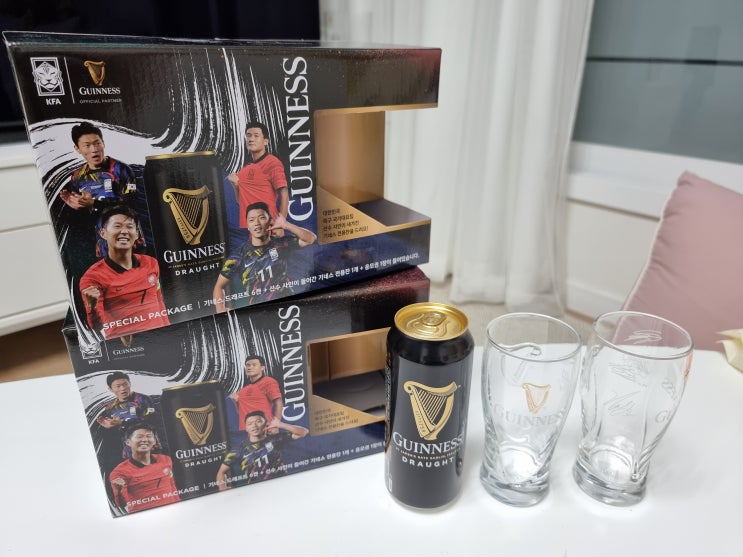  [GUINNESS 흑맥주] GS25 편의점에서 구입한 기네스 흑맥주 국가대표 축구팀 스페셜 패키지