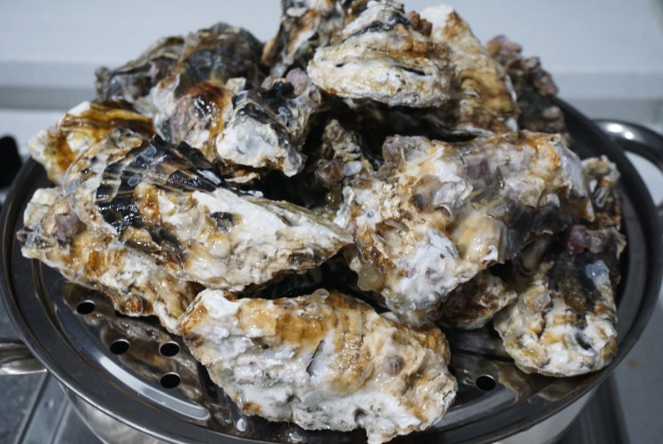  선하수산 석화굴찜 제철굴 집에서 맛있게 먹었어요 씻는방법 부터 찌는방법 까지