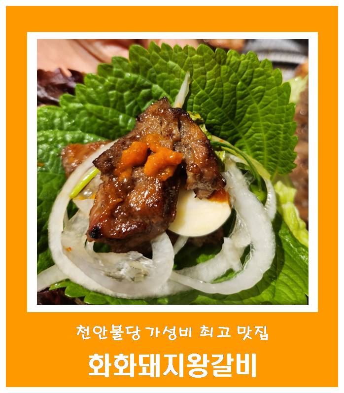  천안불당 맛집 화화돼지왕갈비 가성비 최고 맛집